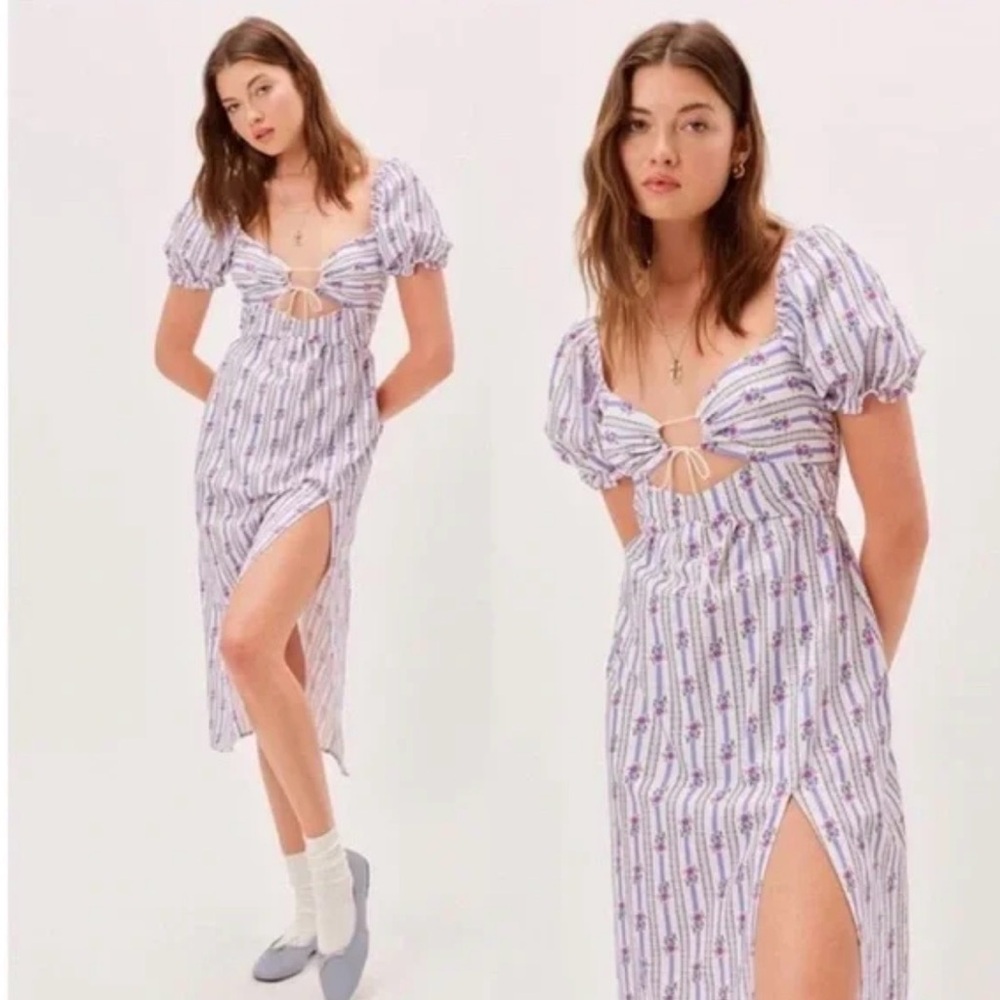For Love And Lemons Dahlia Midi Dress
